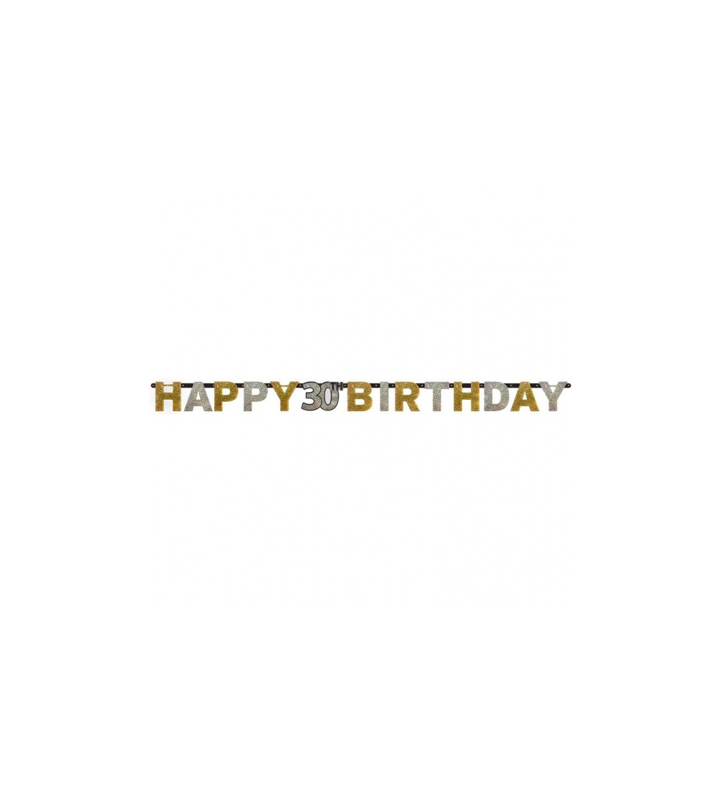 Nápis Happy Birthday - 30. narozeniny