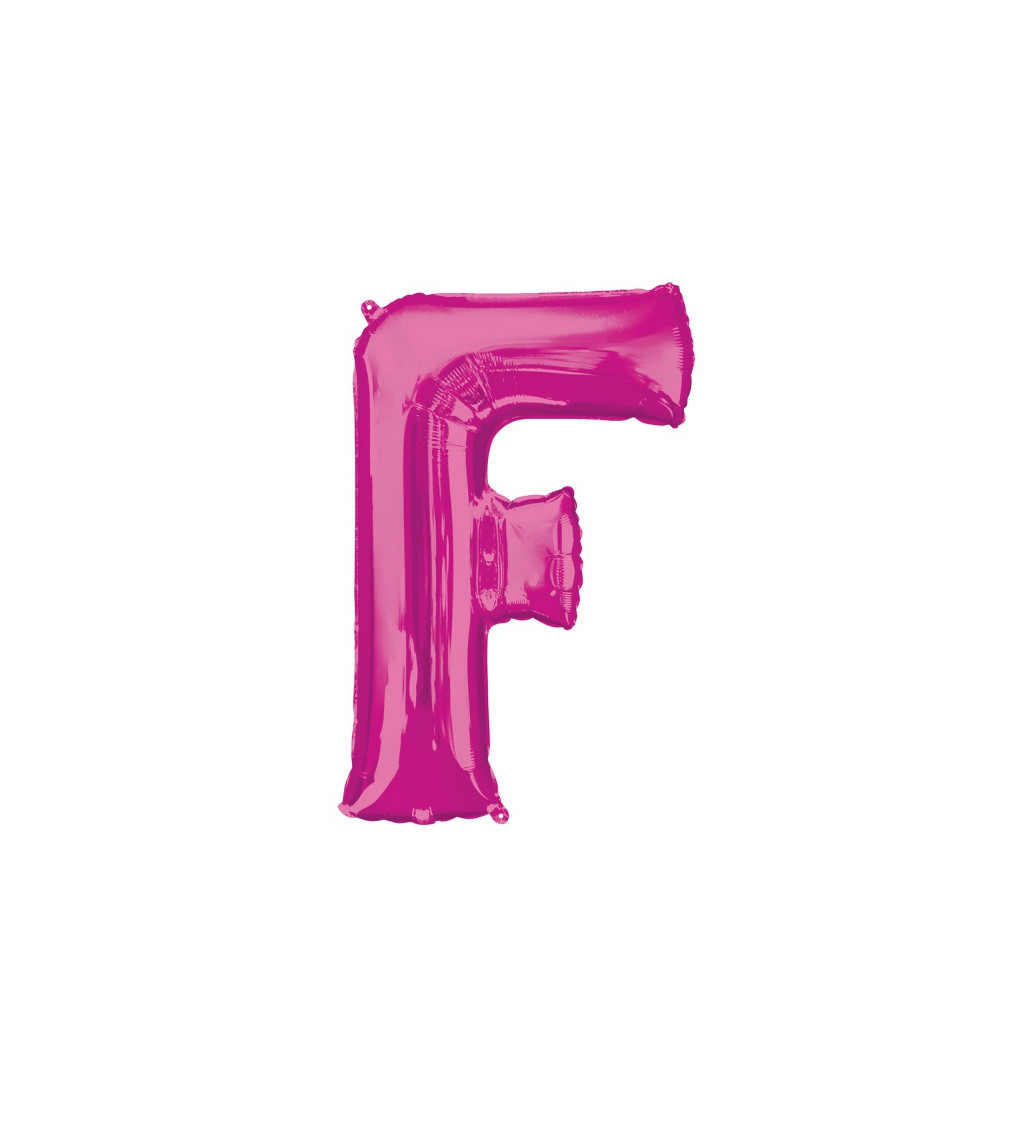 Růžový fóliový balónek - písmeno F
