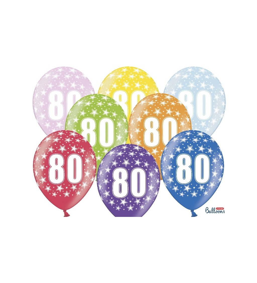 Barevný balónek 80 - 6 ks