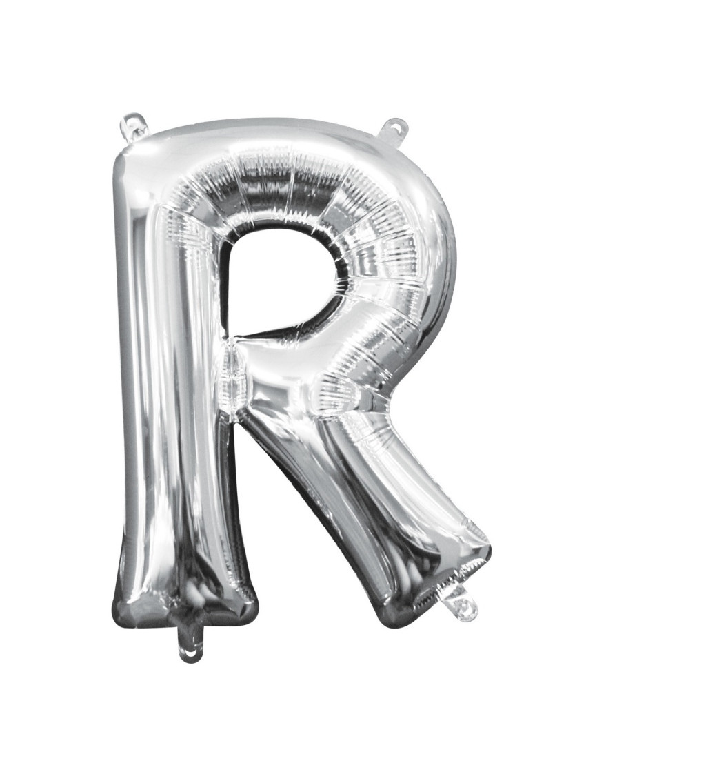 Malý stříbrný balónek - písmeno R