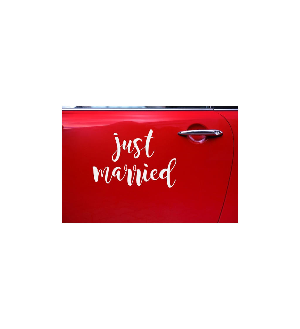 Nálepka na auto - Just married