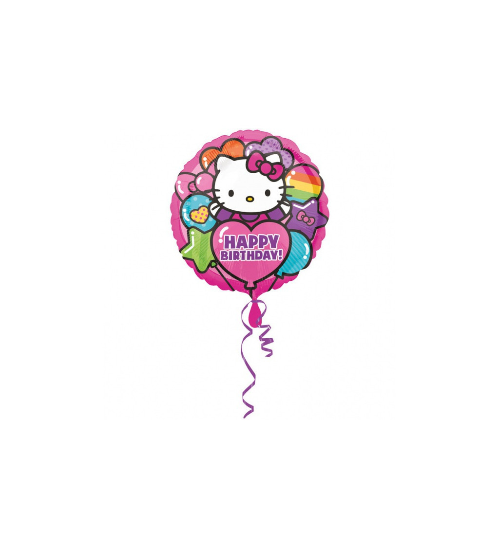 Narozeninový fóliový balón Hello Kitty