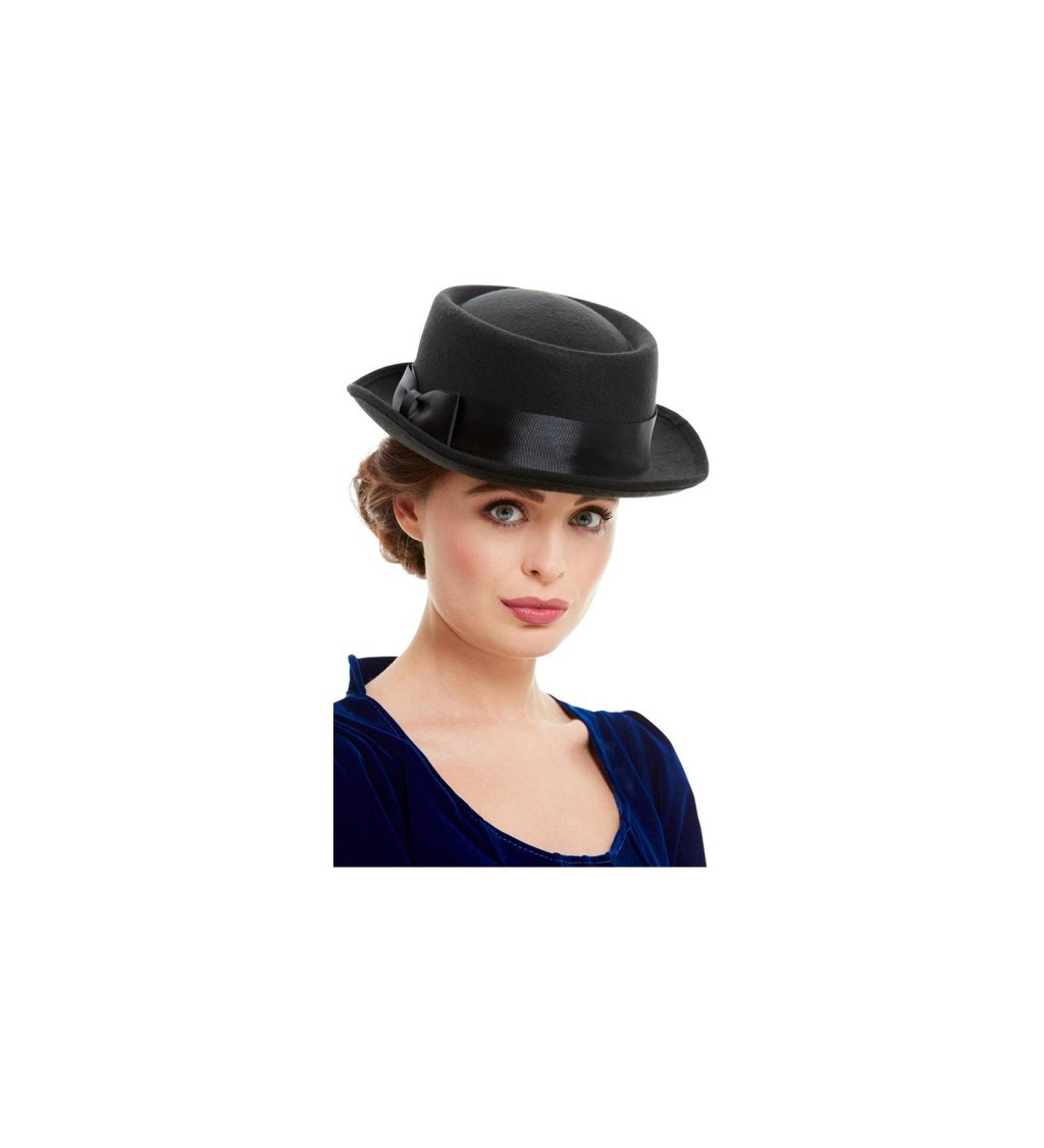 Viktoriánský klobouk v černé barvě