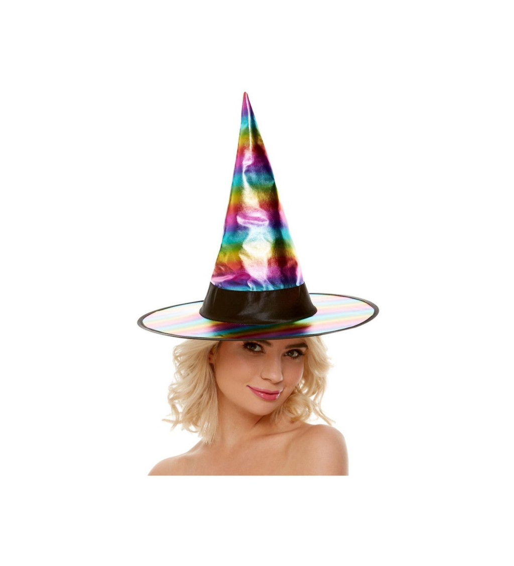 Čarodějnický klobouk - duhový