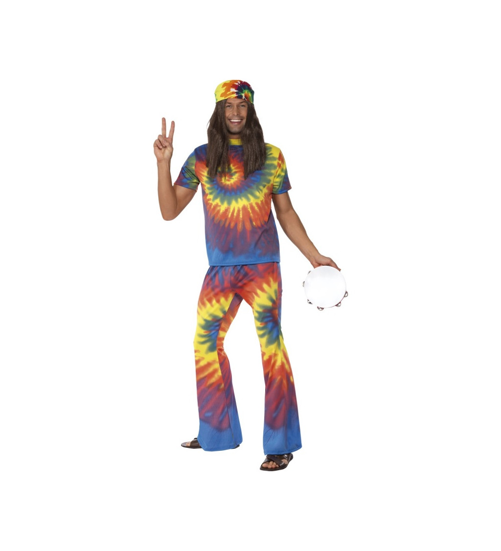 Kostým Hippie duha - pánský