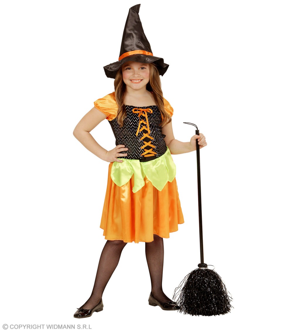 Dýňová čarodějka kostým pro dívky