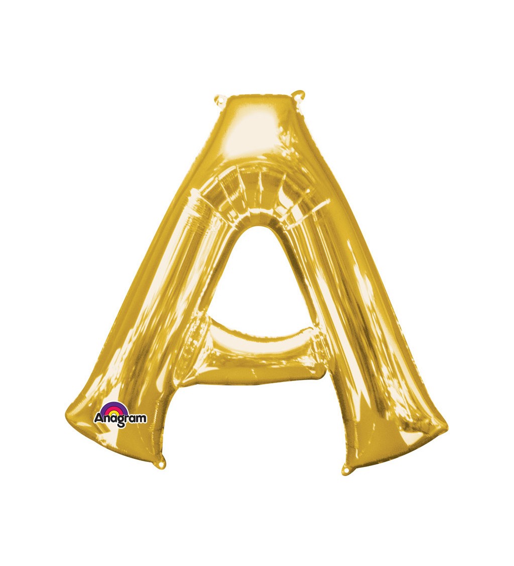 Fóliový balónek písmeno A - zlatý