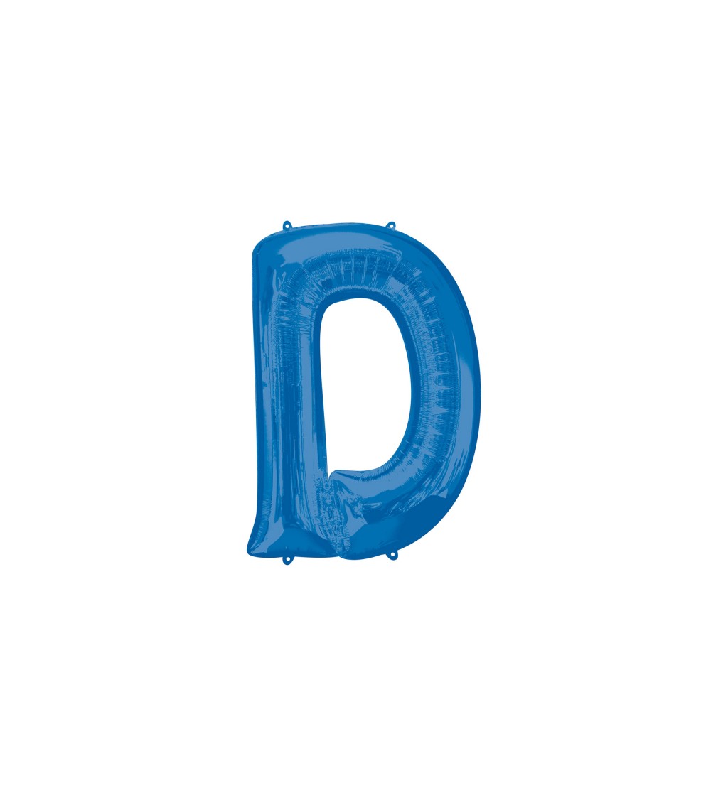 Fóliový balónek písmeno D - modrý