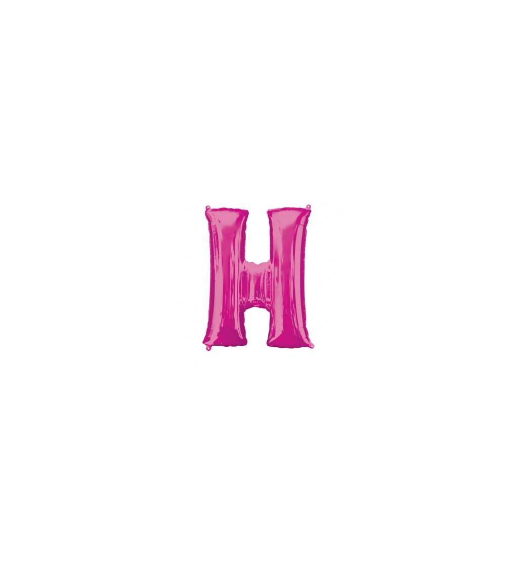 Fóliový balónek písmeno H - růžový