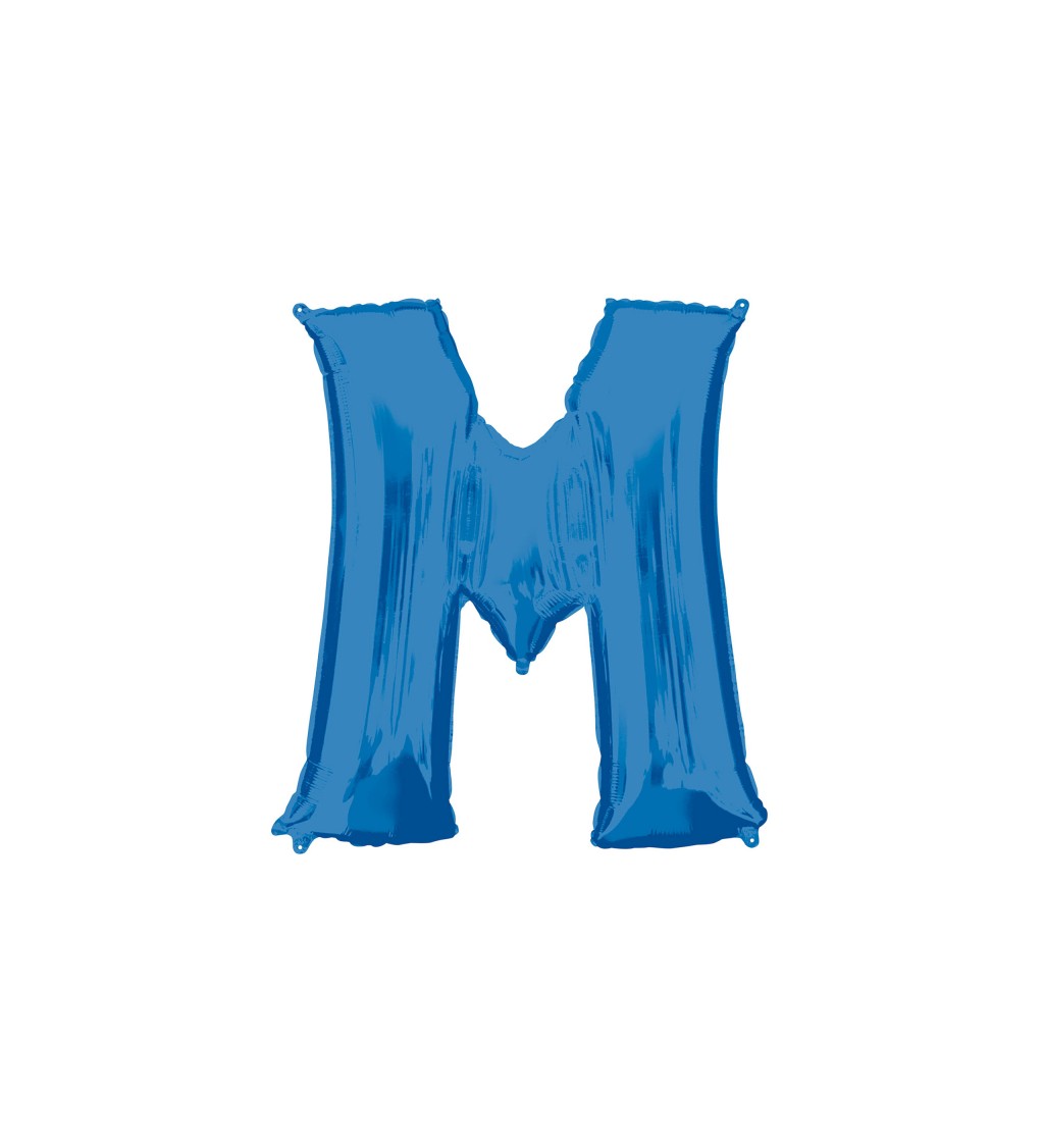 Fóliový balónek písmeno M - modrý