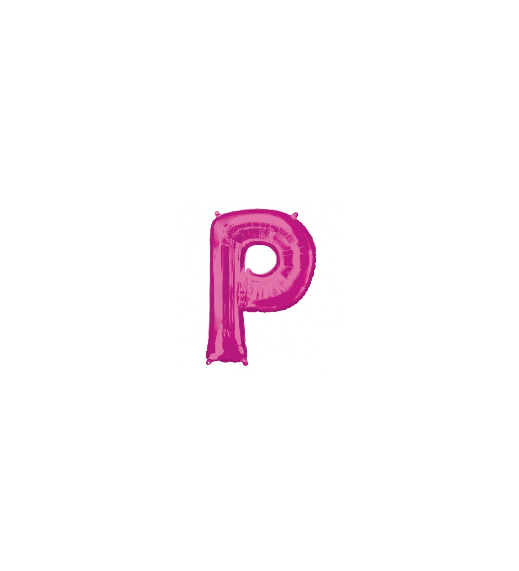 Fóliový balónek písmeno P - růžový