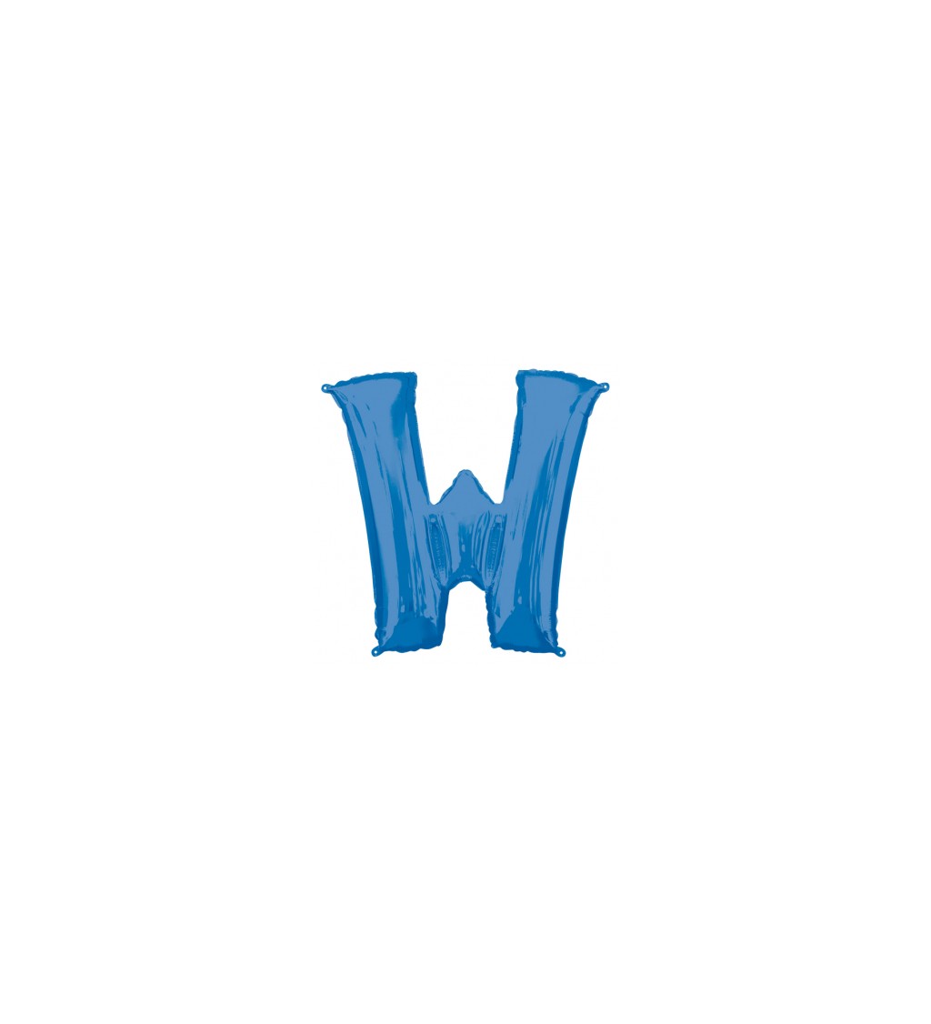 Fóliový balónek písmeno W - modrý