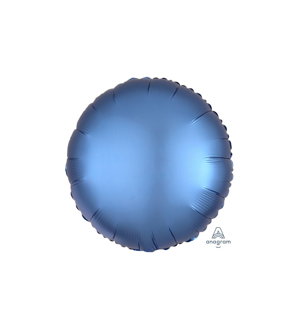 Kulatý fóliový balónek - azurový