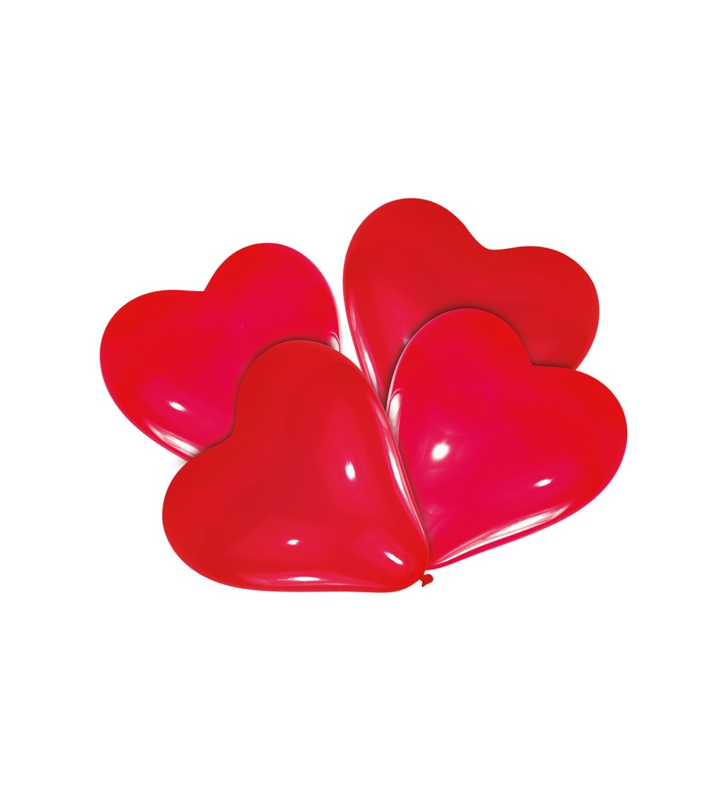 10 latexových balonků ve tvaru srdce