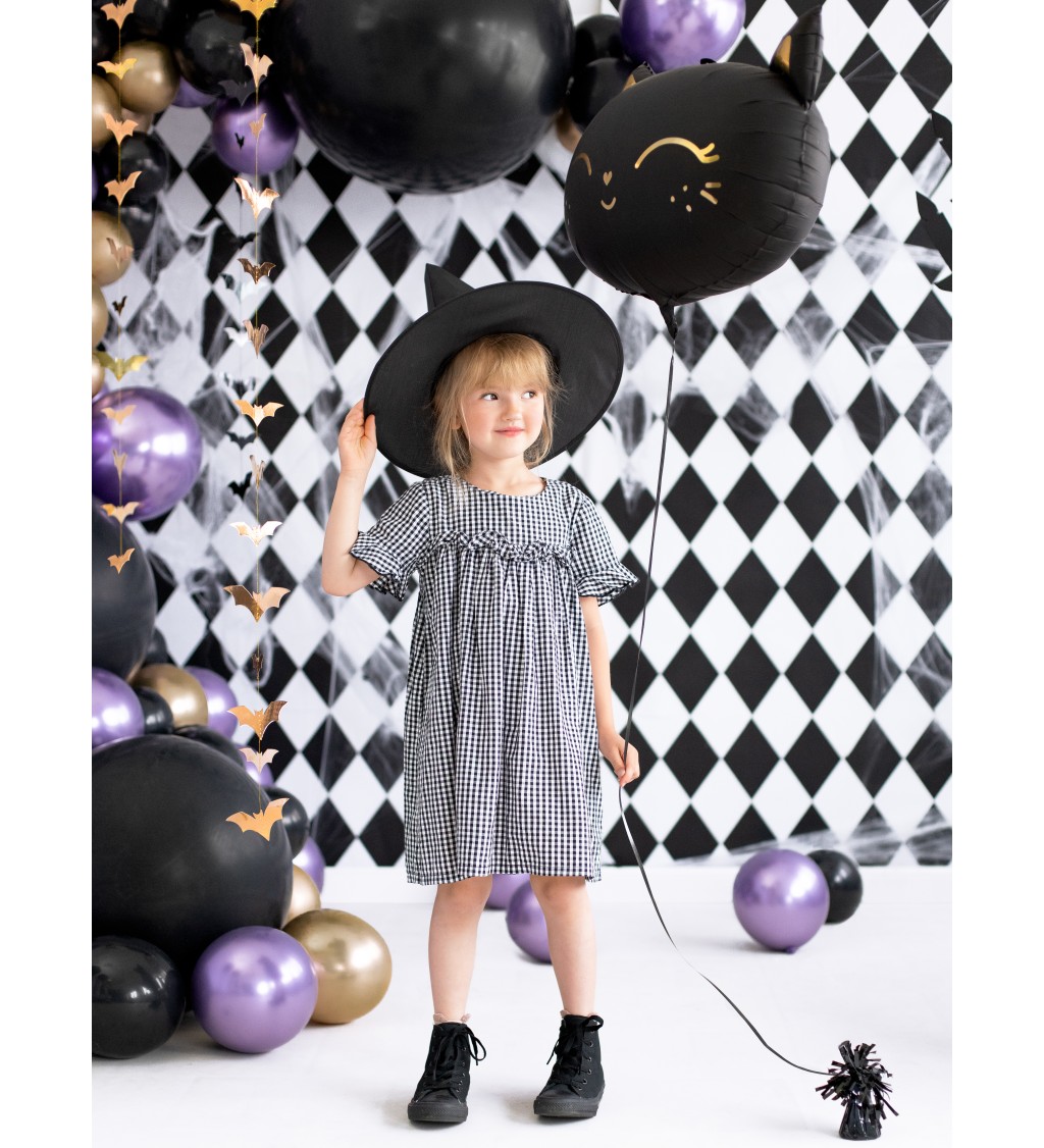 Dětský černý čarodějnický klobouk