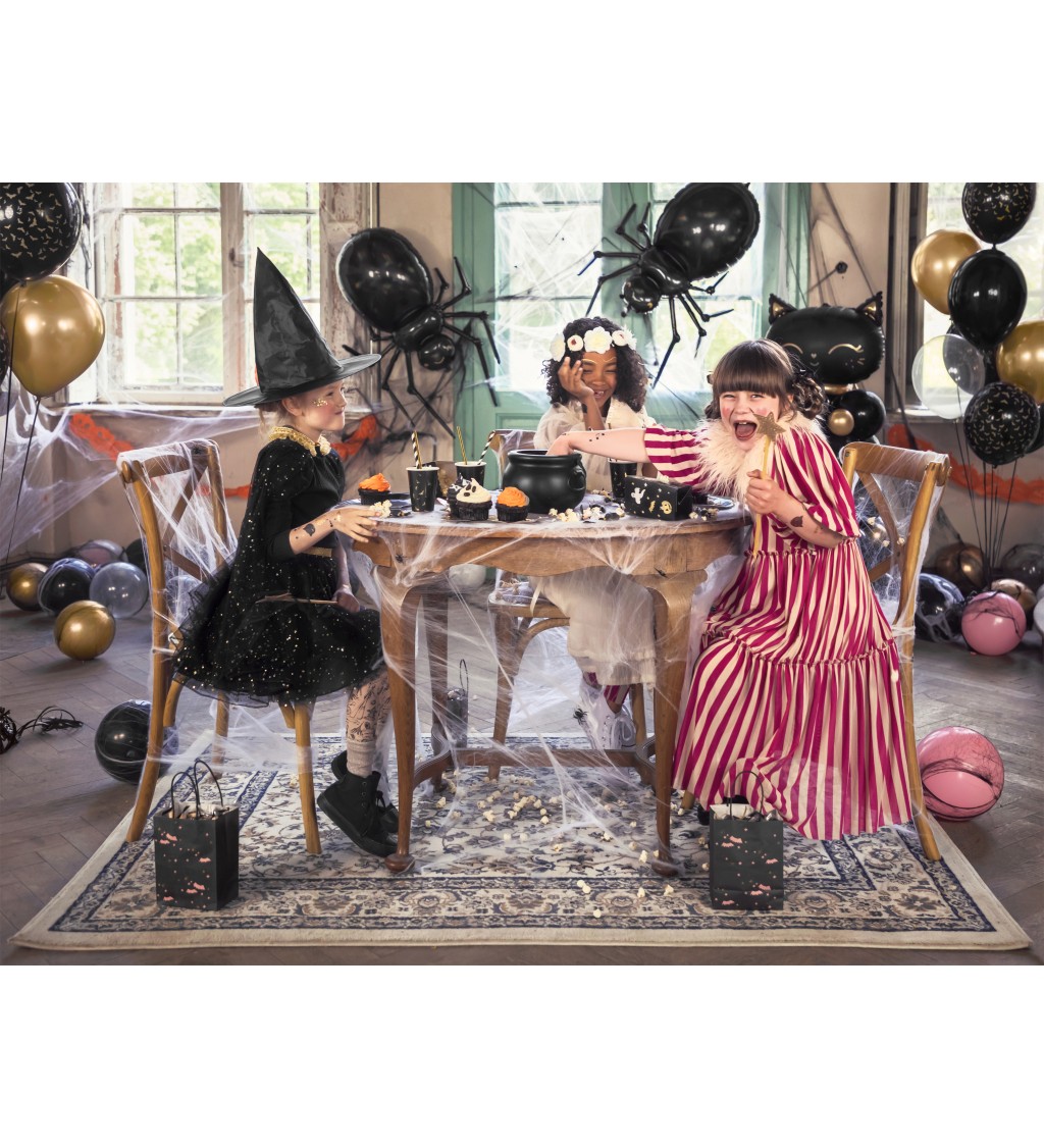 Dětský černý čarodějnický klobouk