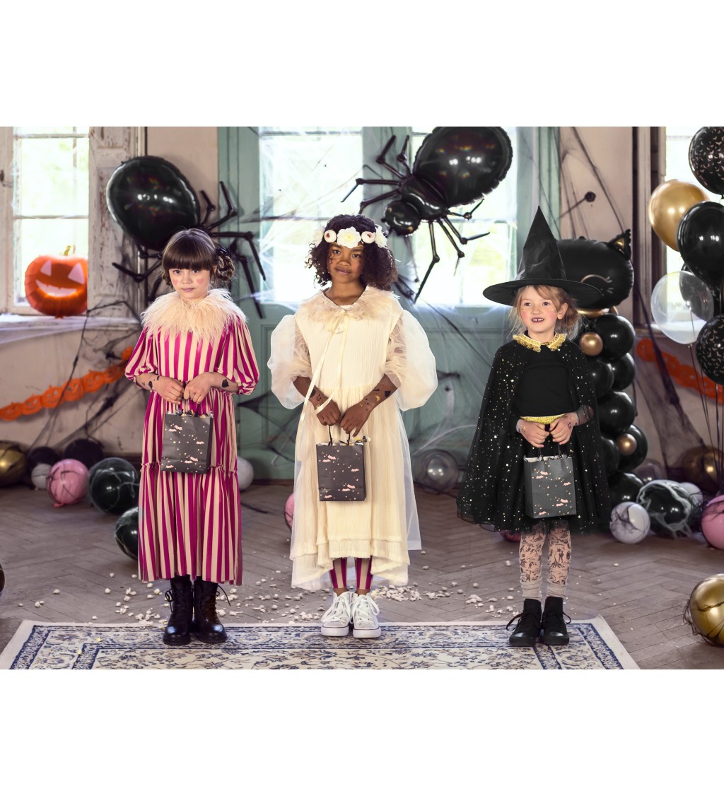 Dětský černý čarodějnický klobouk