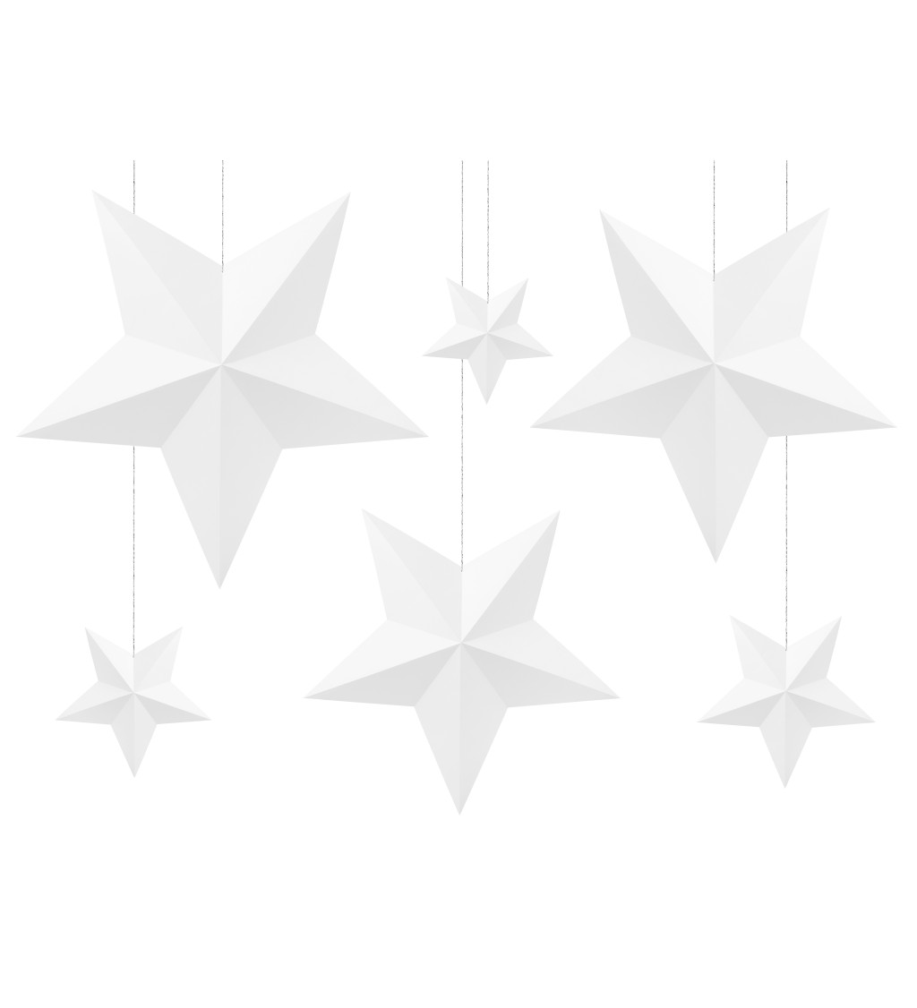 Bílé hvězdy - dekorace