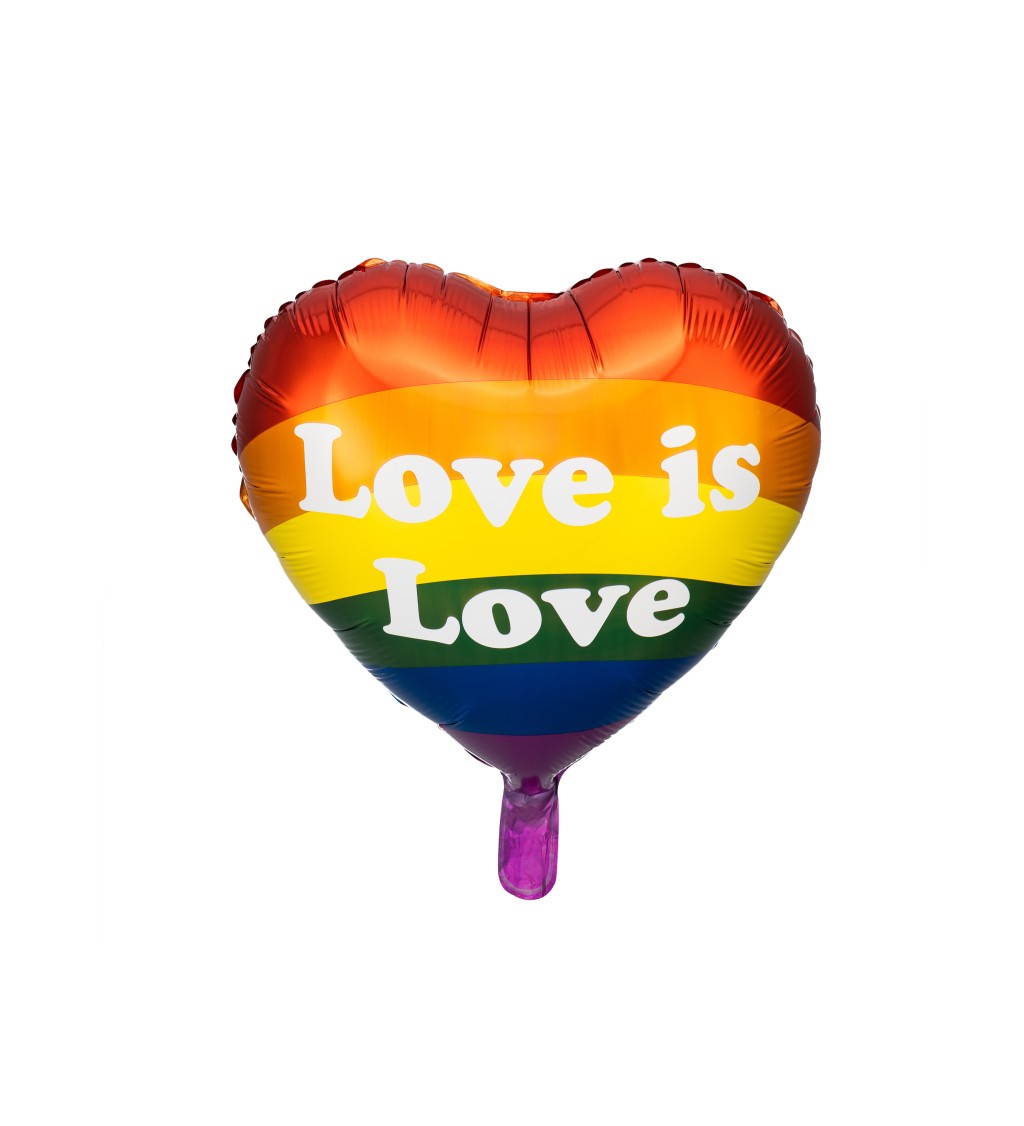 Duhový fóliový balónek Love is Love