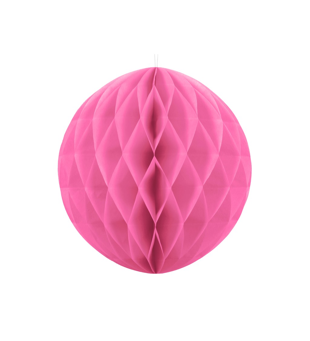 Růžová papírová koule - 20 cm