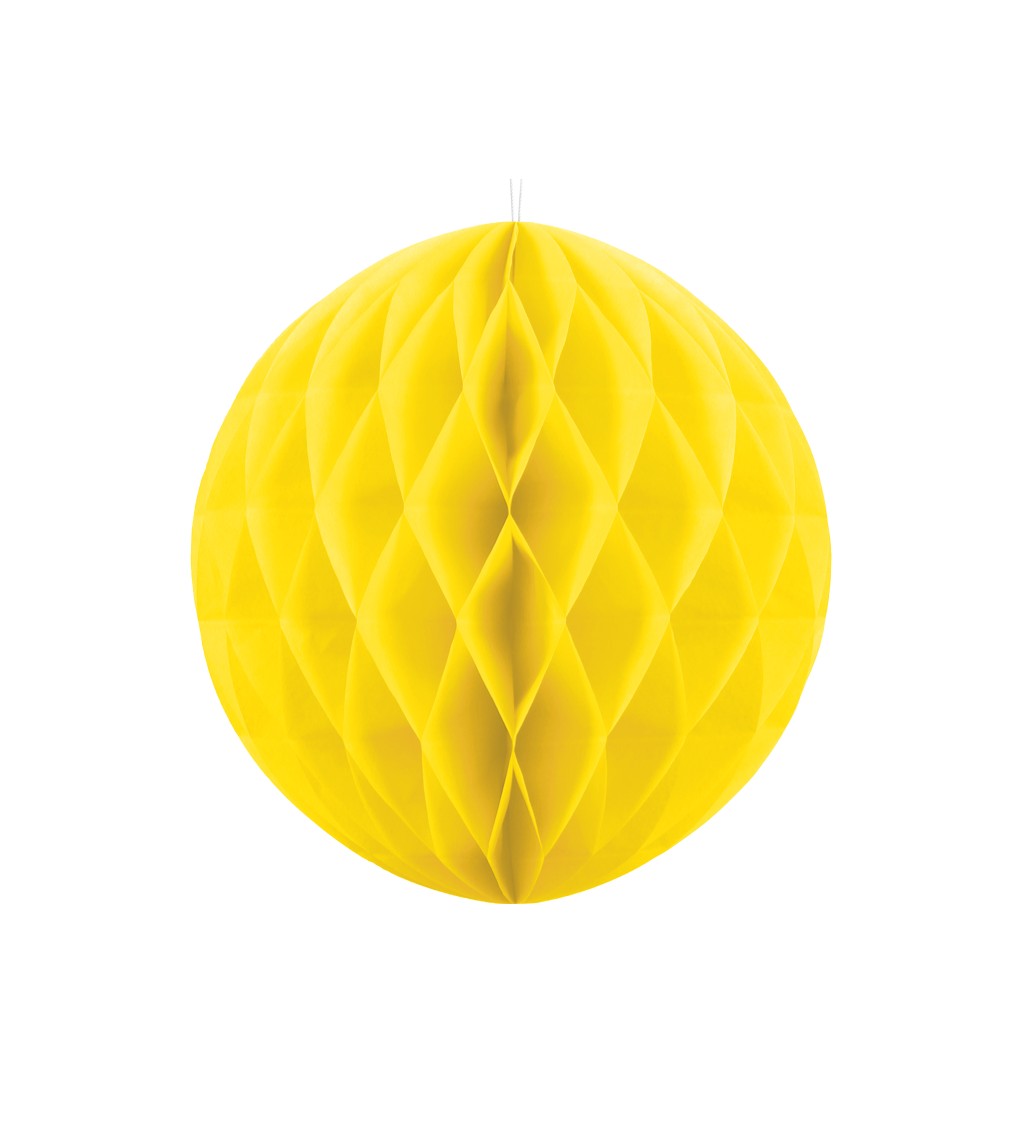 Žlutá papírová koule - 40 cm