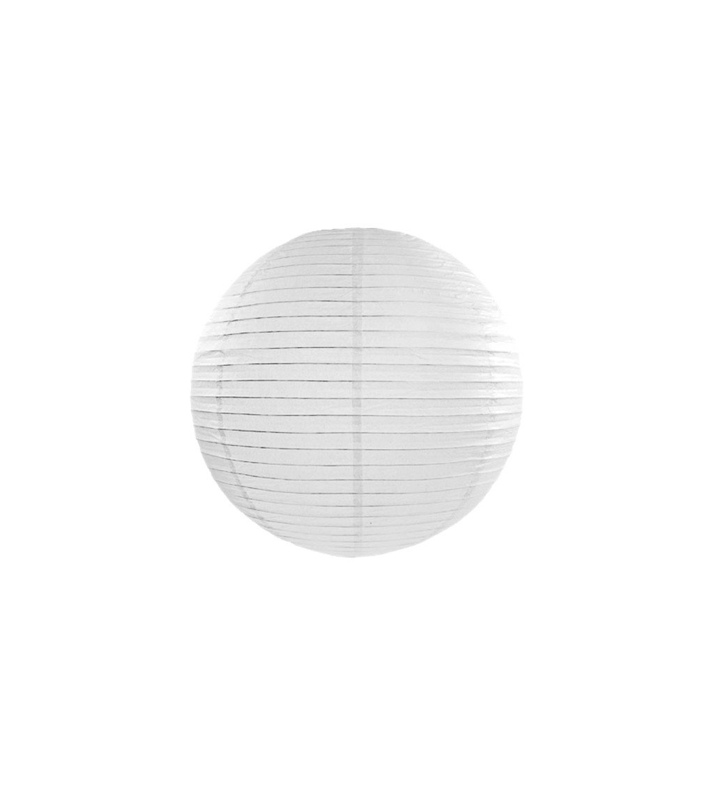 Bílý papírový lampión II - 20 cm