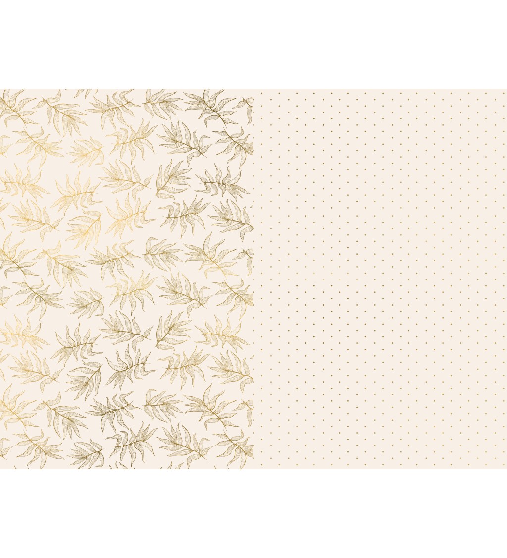 Dárkový papír se zlatými motivy