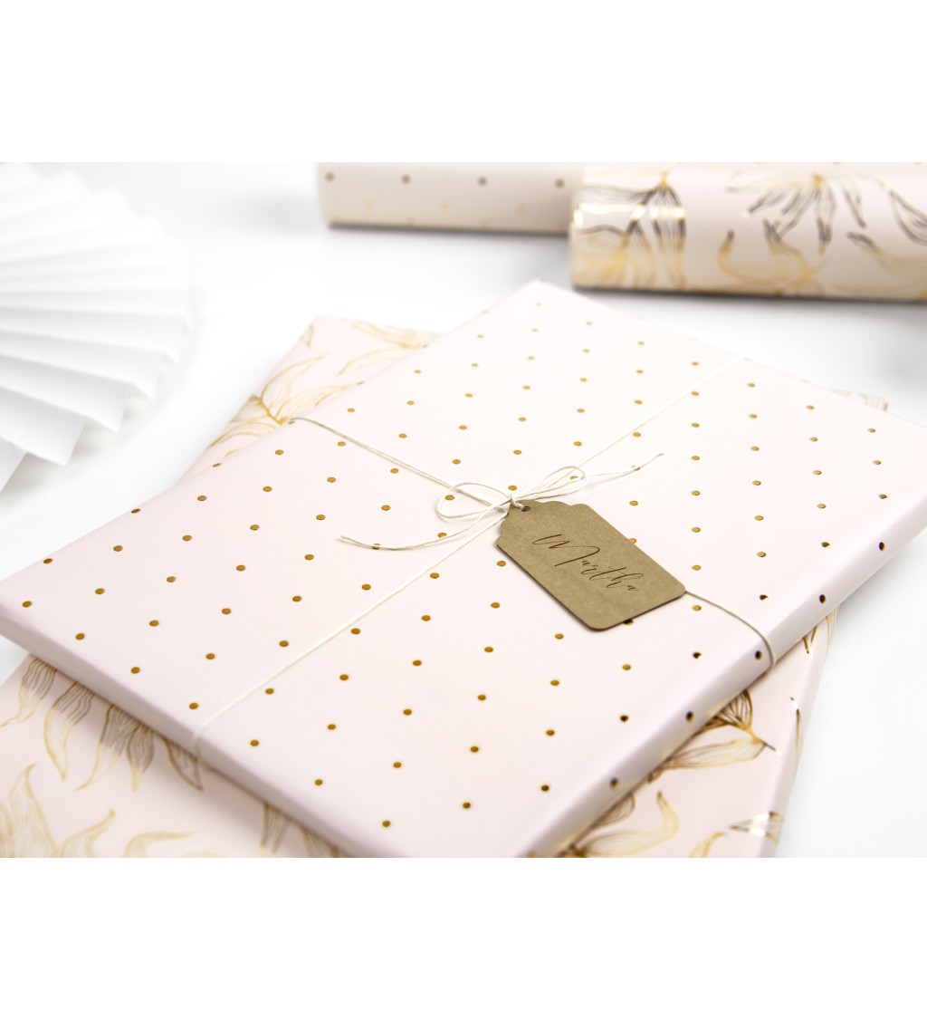 Dárkový papír se zlatými motivy