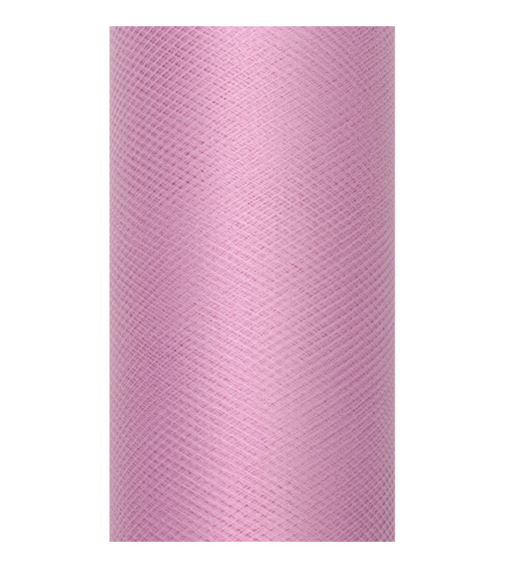 Pudrově růžový dekorativní tyl II