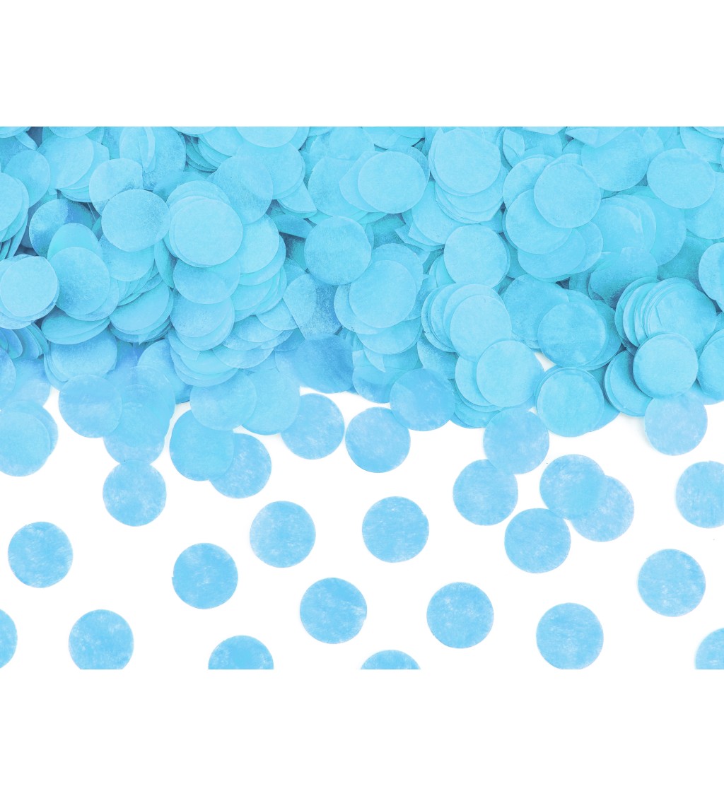 Vystřelovací konfety - modrá kolečka