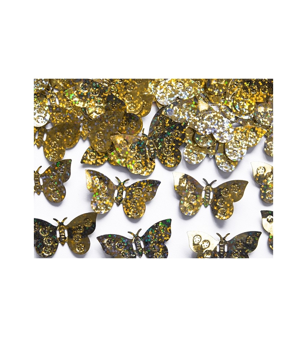 Konfety motýlci zlatí