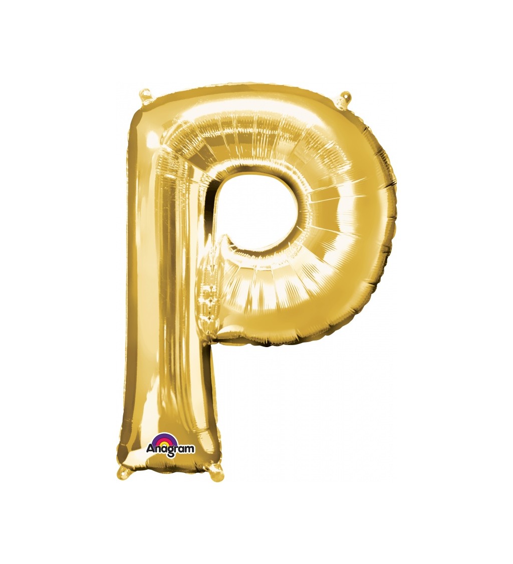Balónek P - zlatý