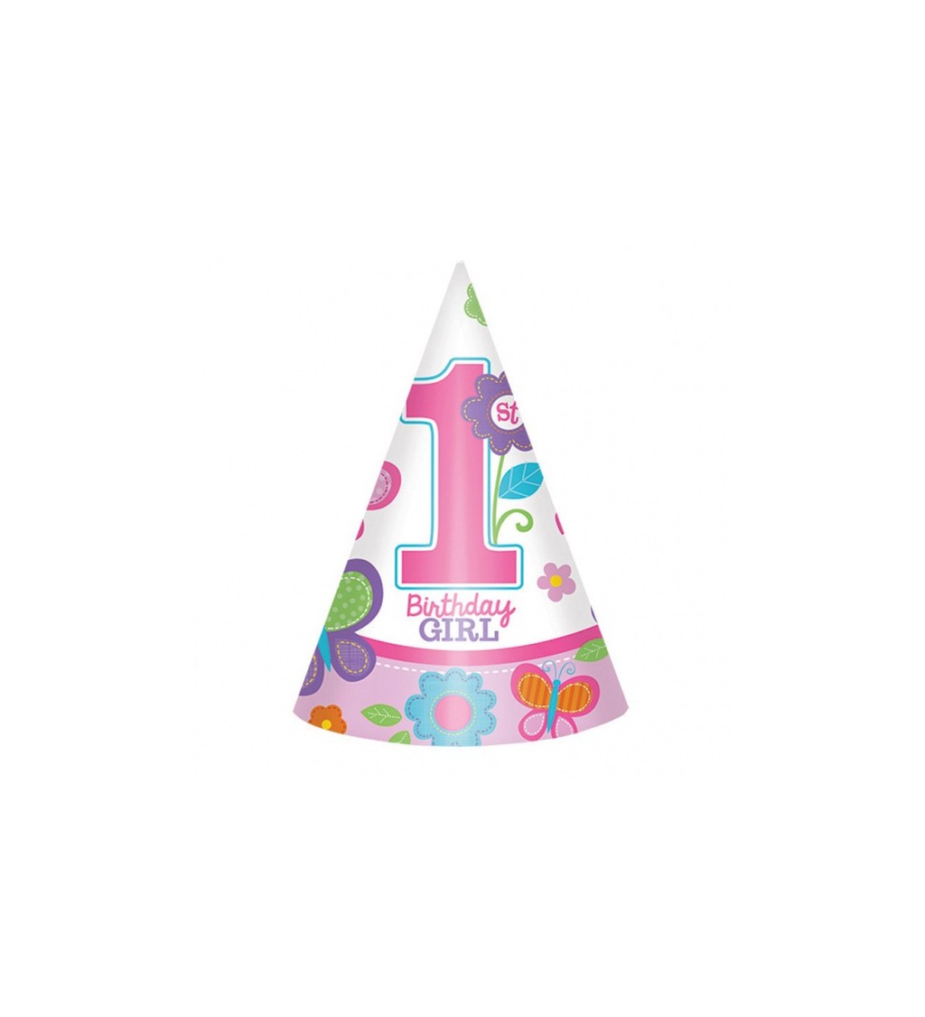 Párty čepičky - 1. narozeniny holčičky 
