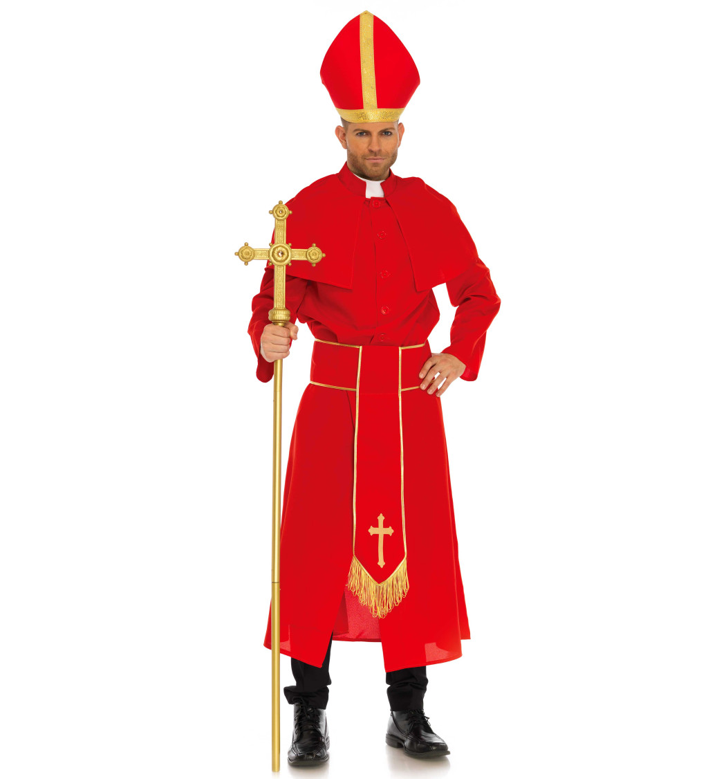 Kostým pánský - kardinál červený