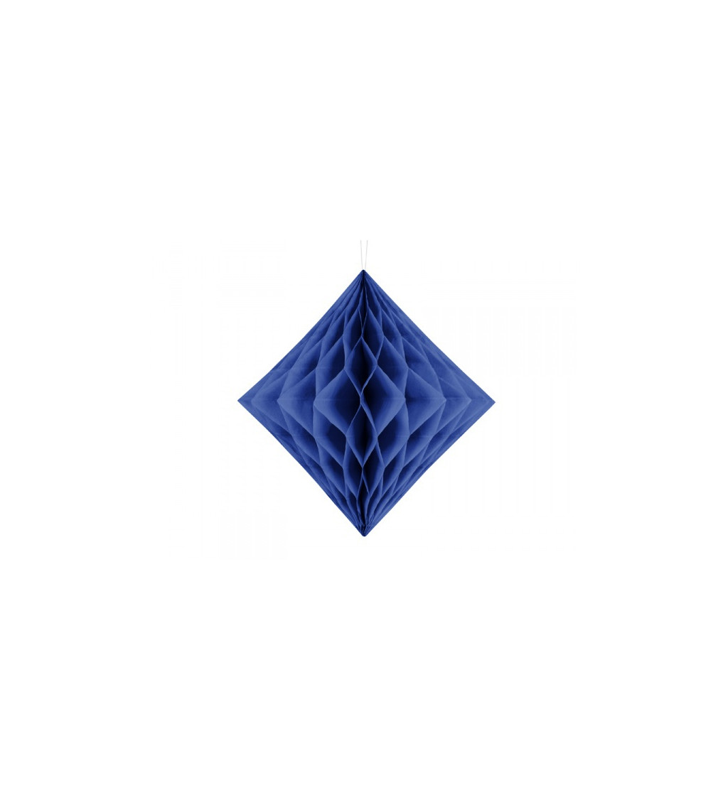 Tmavě modrý papírový diamant - 20 cm