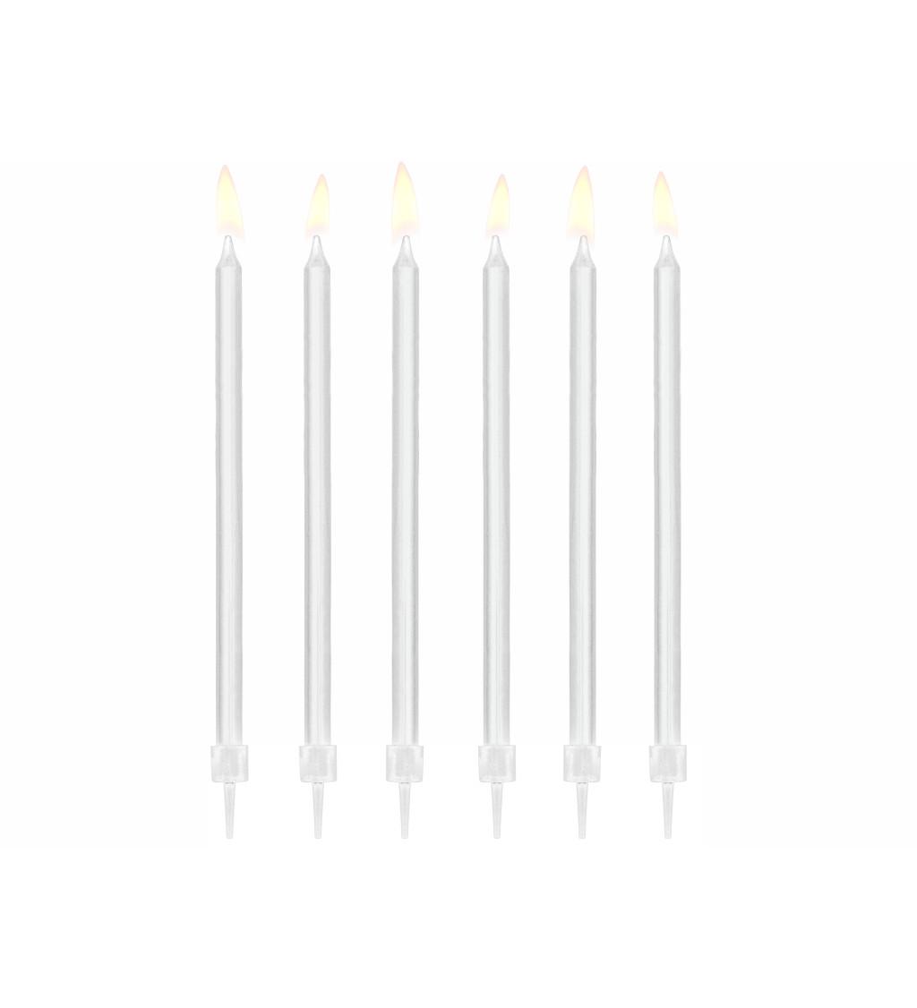 Dlouhé svíčky - bílé