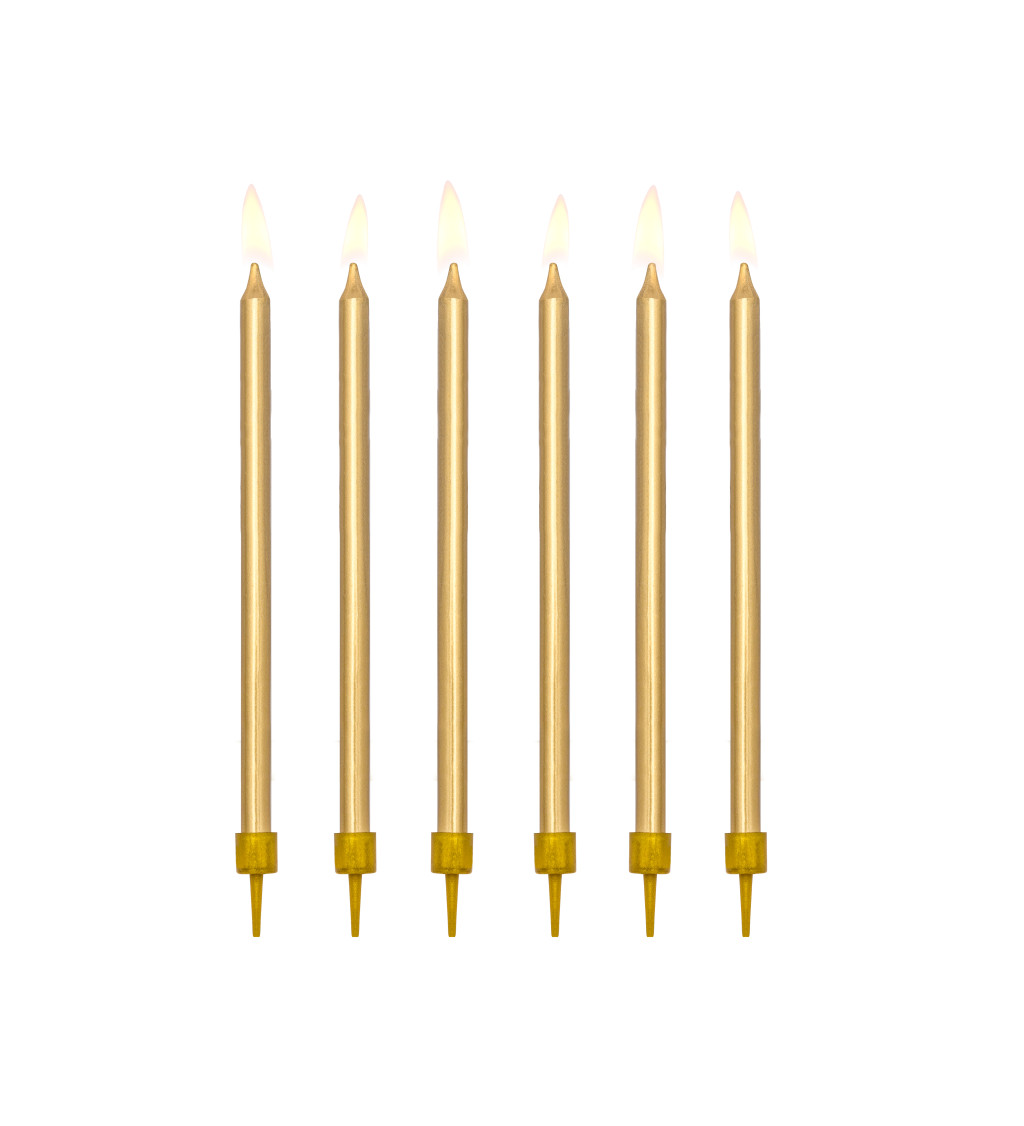 Dortové svíčky - zlaté
