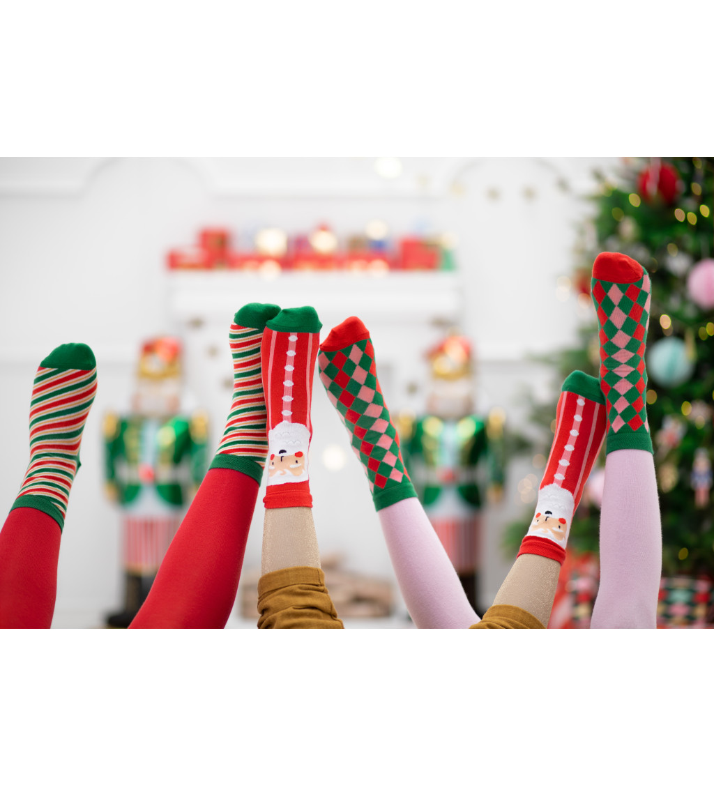 Vánoční ponožky s proužky