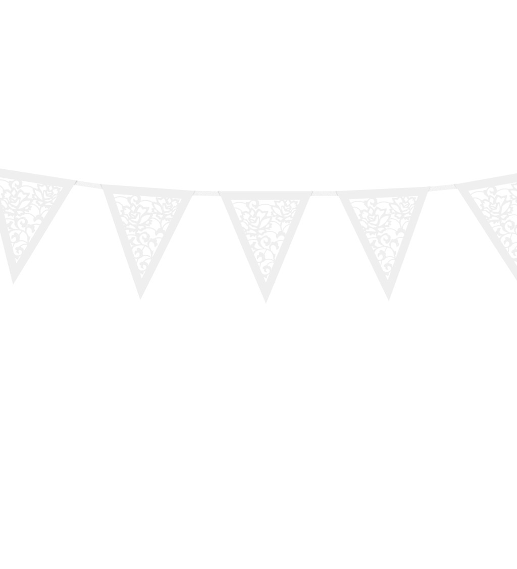 Girlanda - krajkové trojúhelníčky