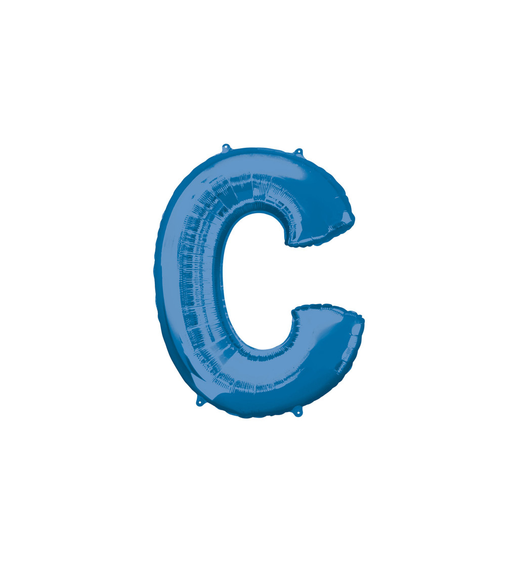 Fóliový balónek písmeno C - modrý