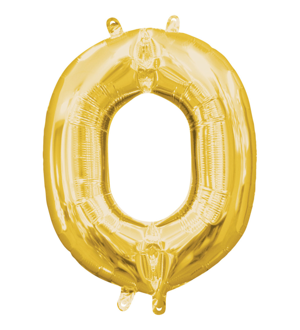 Zlatý fóliový balónek - písmeno O