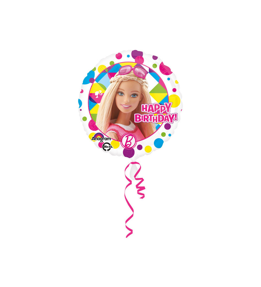 Barbie fóliový kulatý balónek