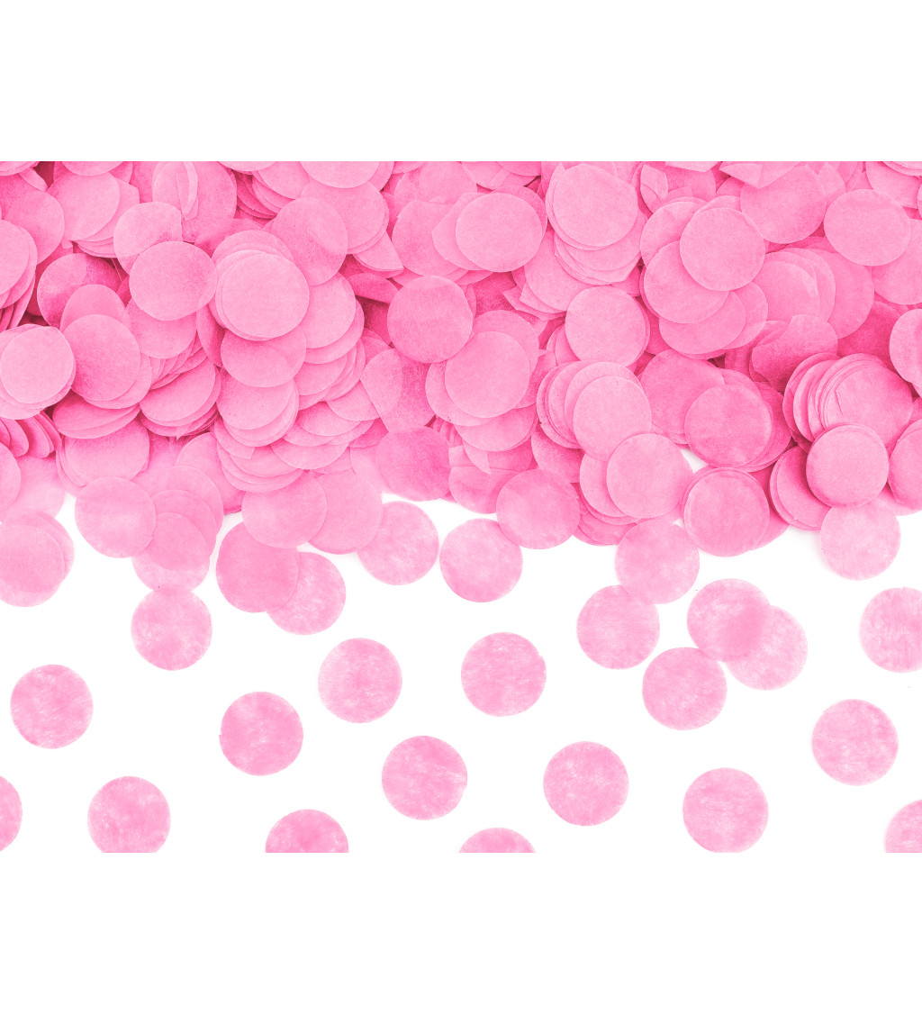 Vystřelovací konfety - růžová kolečka
