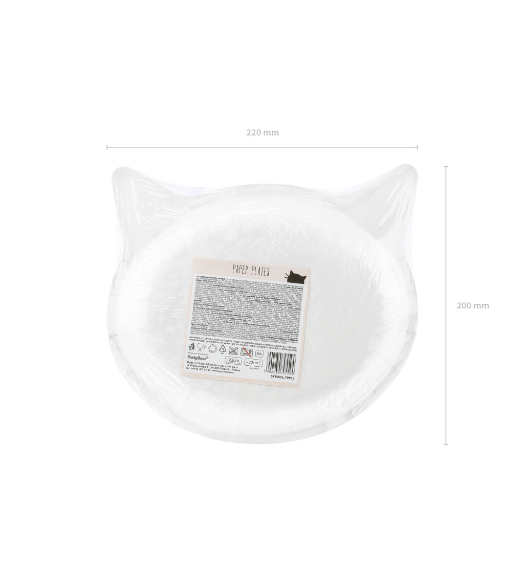 Párty talířky Cat - kočička