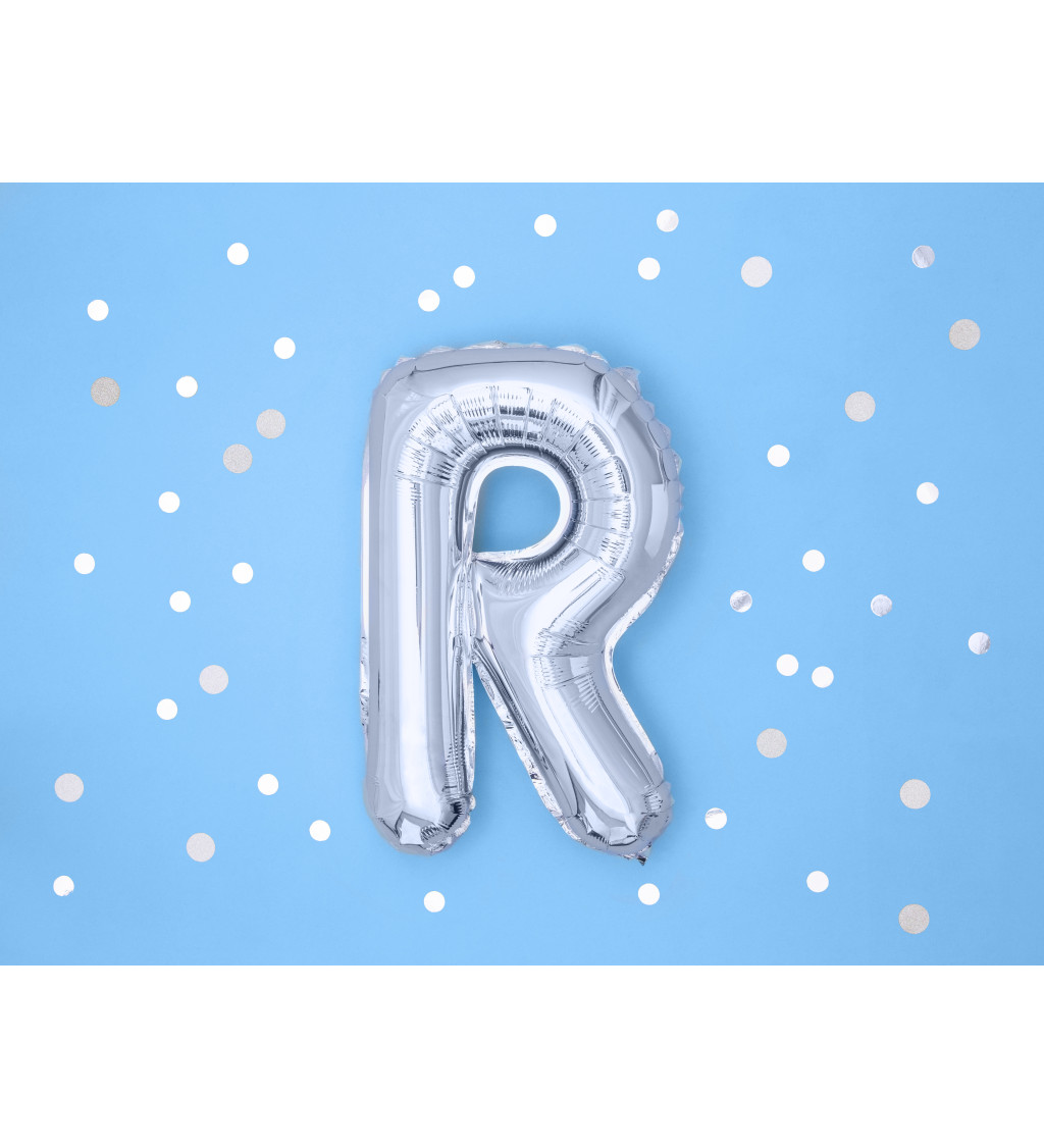 Balónek stříbrné písmeno R