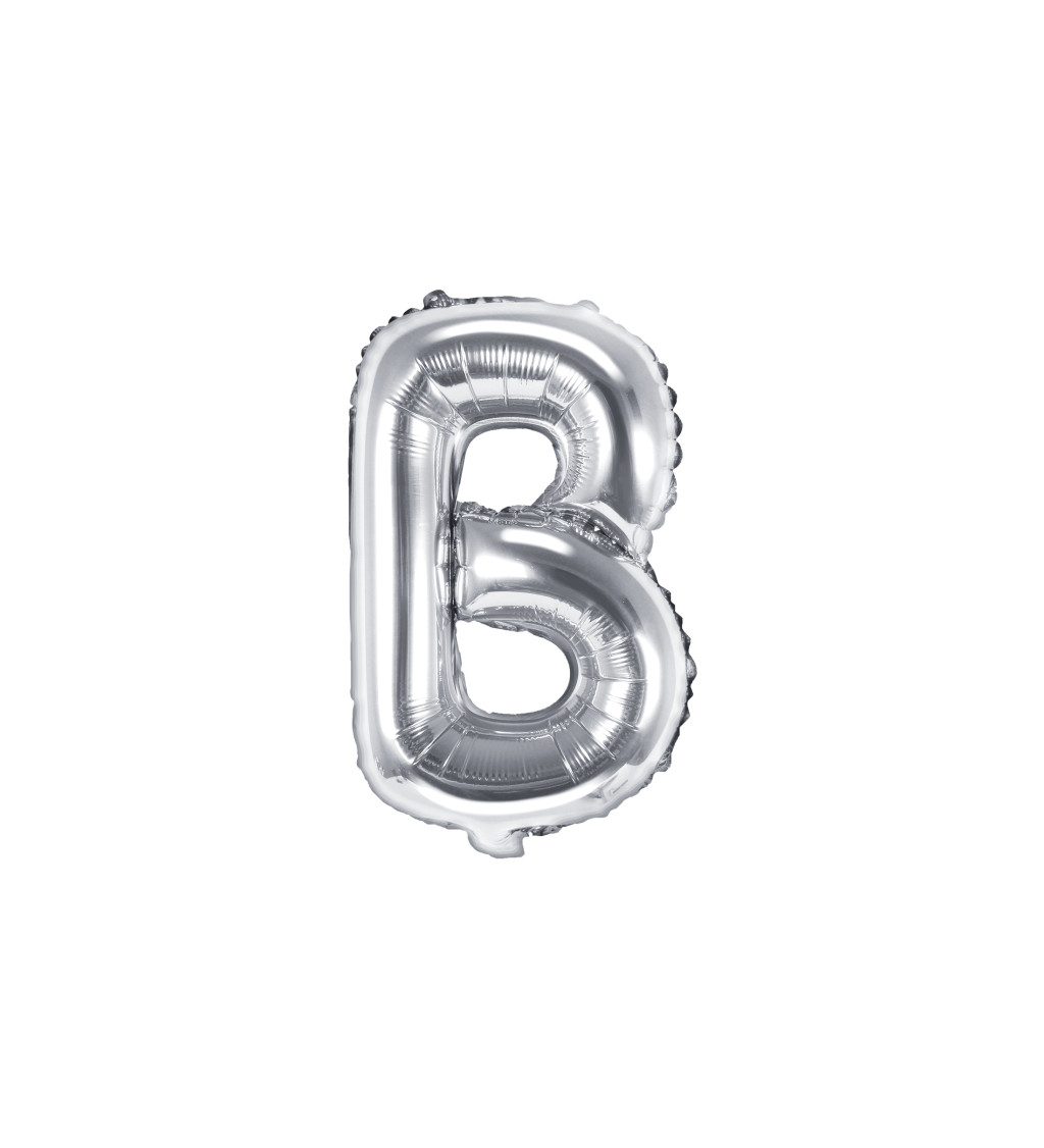 Stříbrný fóliový balónek - písmeno E