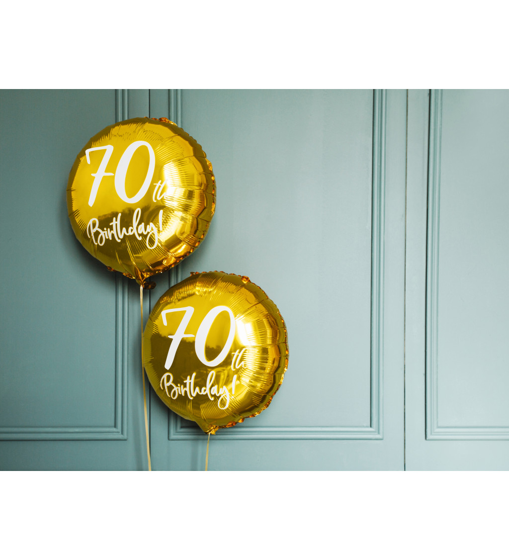 Fóliový balónek 70 - zlatý