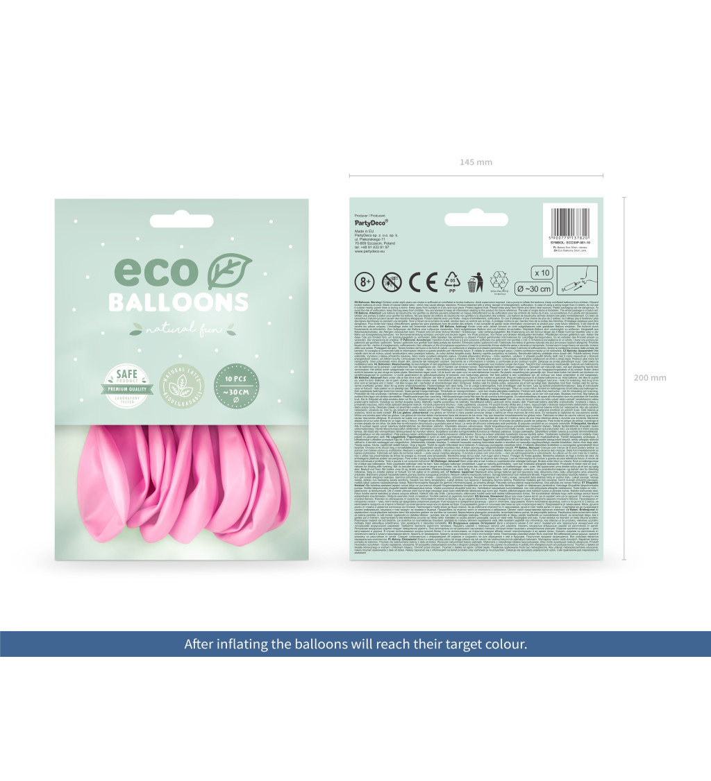 ECO balónky růžové (pastel)