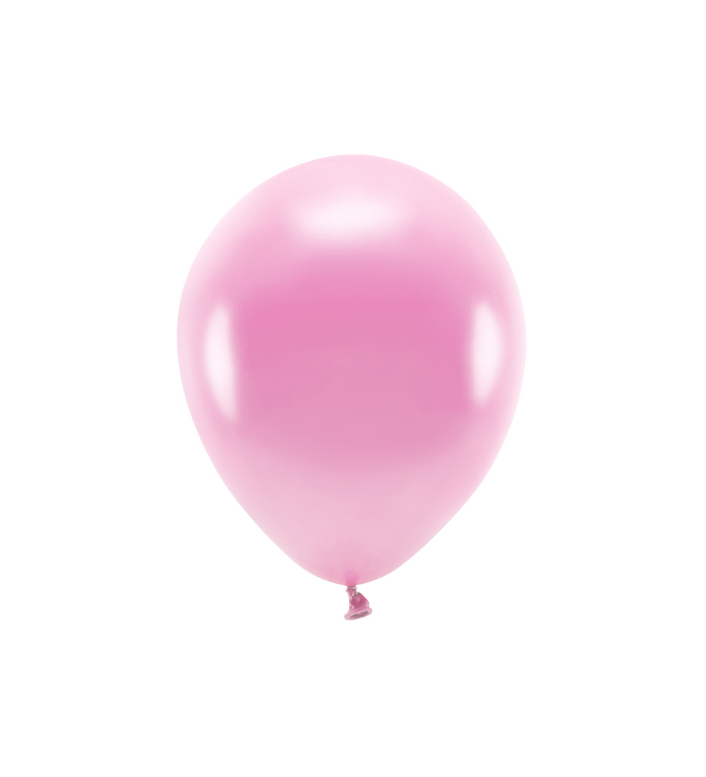 Metalické balónky ECO - světle růžové