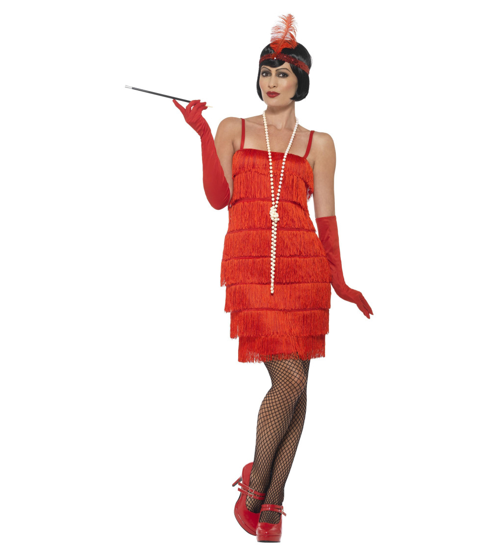 Červený flapper dámský kostým
